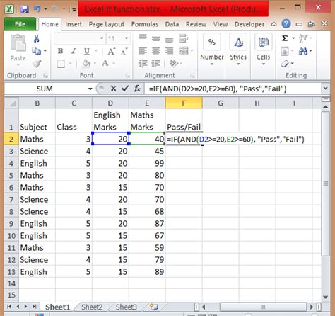if formula with 2 conditions.